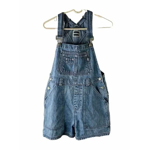 Vintage | Shorts | Vtg Y2k Baggy Faded Denim Jean Short Bib